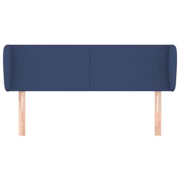 sengegavl med kanter 103x23x78/88 cm stof blå