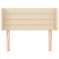 Miniatyrbillede 3 af 9: sengegavl med kanter 103x16x78/88 cm stof cremefarvet