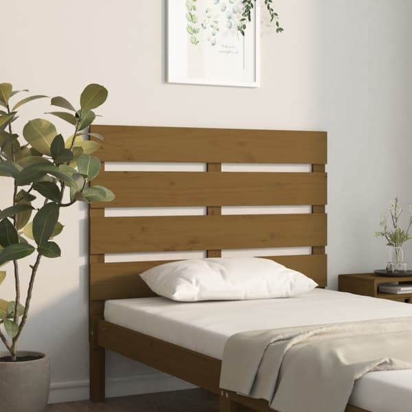 sengegærde 100x3x80 cm massivt fyrretræ gyldenbrun