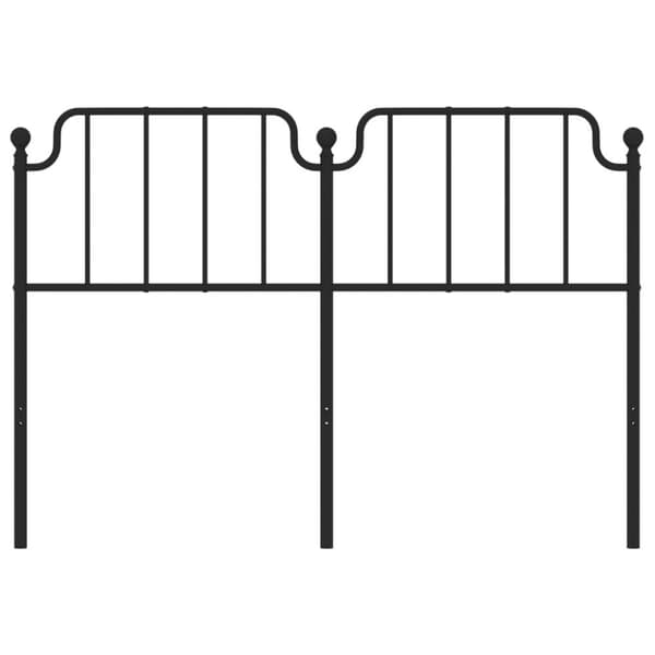 Metallinen sängynpääty musta 160 cm