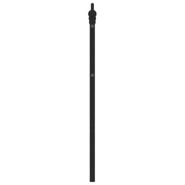 Metallinen sängynpääty musta 160 cm