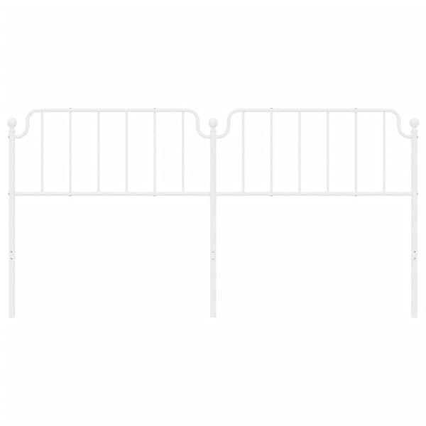 Metallinen sängynpääty valkoinen 200 cm