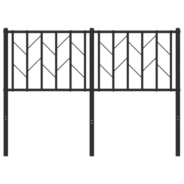 sengegavl 120 cm metal sort