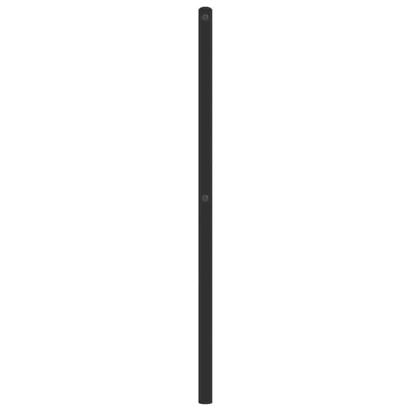 sengegavl 120 cm metal sort