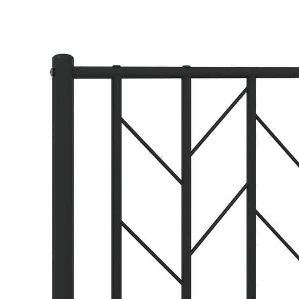 sengegavl 120 cm metal sort