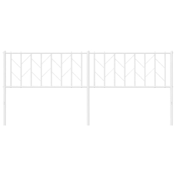 sengegavl 200 cm metal hvid