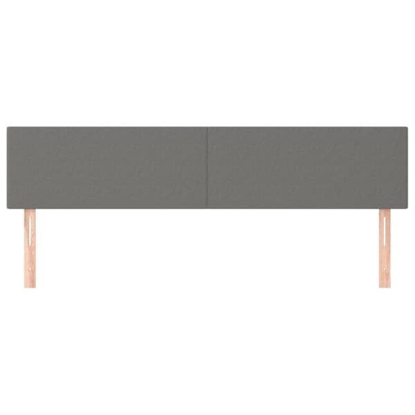 sengegavle 2 stk. 100x5x78/88 cm stof mørkegrå
