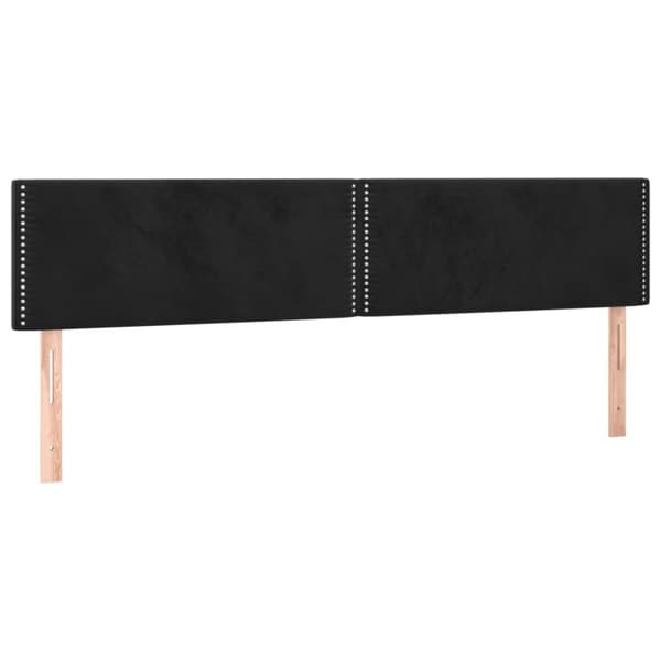 sengegavle 2 stk. 90x5x78/88 cm fløjl sort