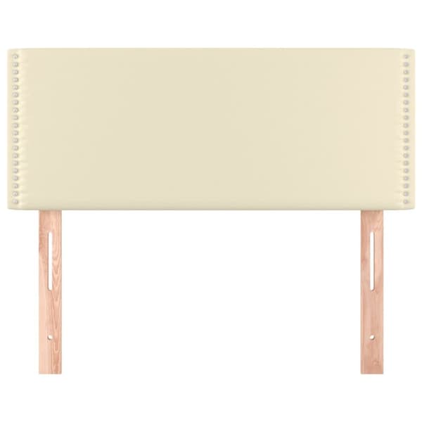 Sänggavel gräddvit 100x5x78/88 cm konstläder