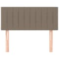 Miniatyrbillede 3 af 8: sengegavl 100x5x78/88 cm stof gråbrun