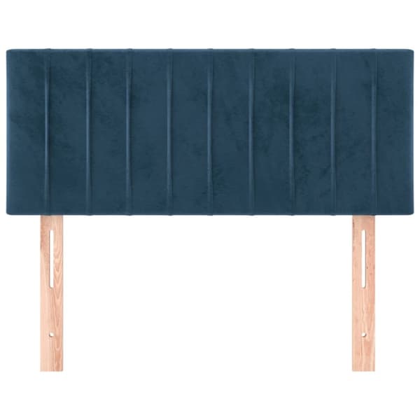 Sängyn pääty, tummansininen, 90x5x78/88 cm, sametti