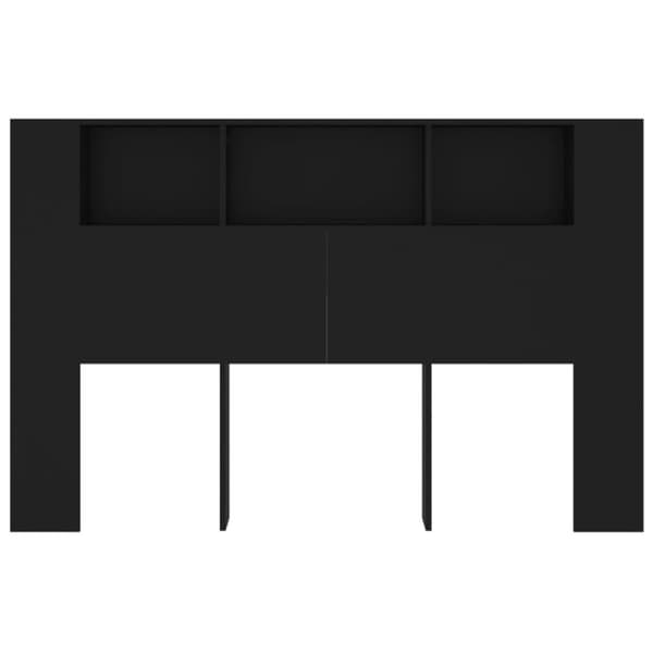 sengegavl med opbevaring 160x18,5x104,5 cm sort