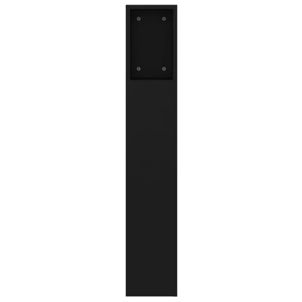 sengegavl med opbevaring 160x18,5x104,5 cm sort