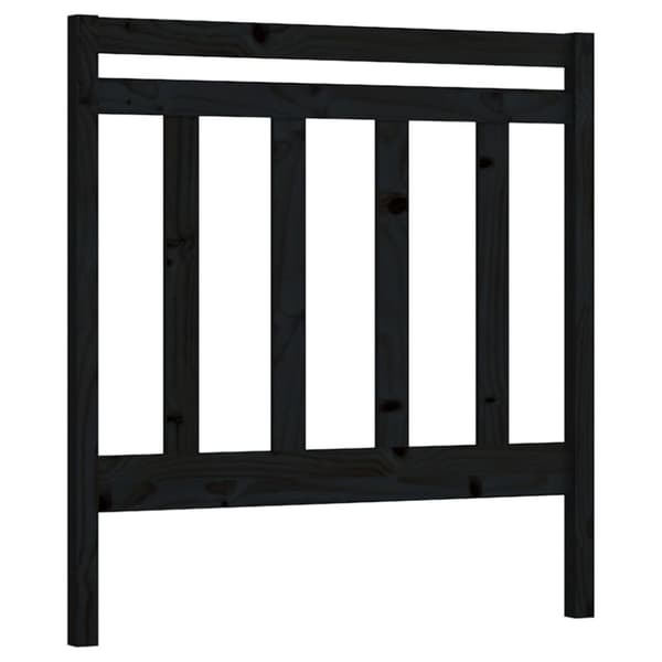 sengegærde 96x4x100 cm massivt fyrretræ sort
