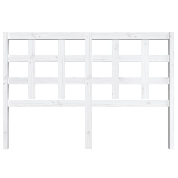 sengegærde 145,5x4x100 cm massivt fyrretræ hvid
