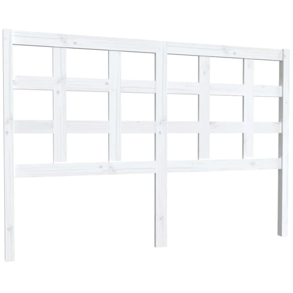 sengegærde 145,5x4x100 cm massivt fyrretræ hvid