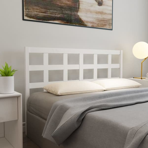 sengegærde 145,5x4x100 cm massivt fyrretræ hvid
