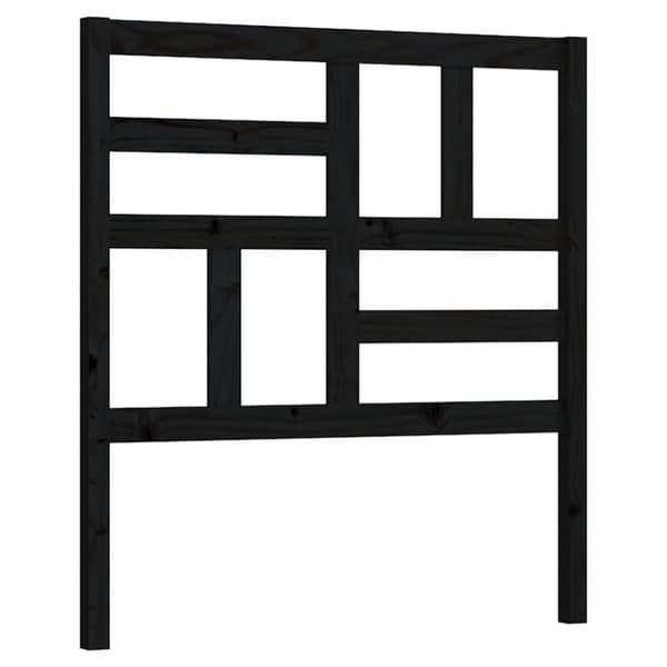 sengegærde 96x4x104 cm massivt fyrretræ sort