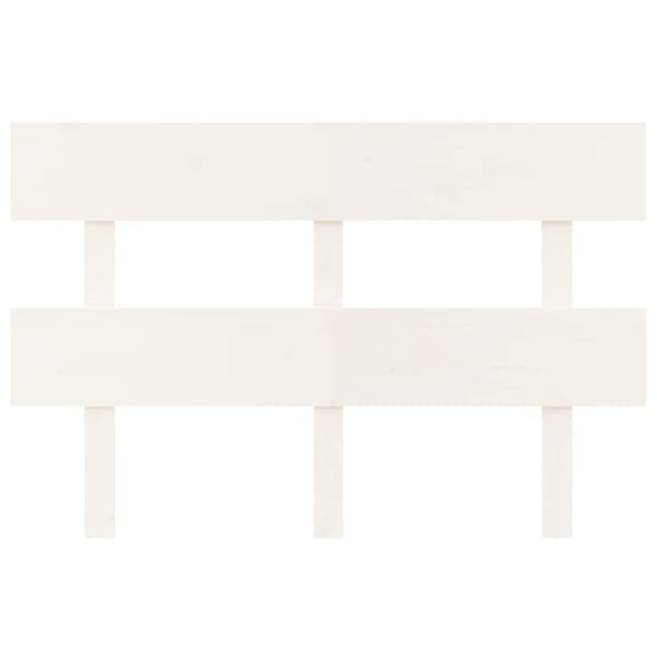 Sängynpääty valkoinen 124x3x81 cm täysi mänty