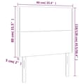 Miniatyrbillede 8 af 8: sengegavle 2 stk. 90x5x78/88 cm stof cremefarvet