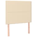 Miniatyrbillede 2 af 8: sengegavle 2 stk. 90x5x78/88 cm stof cremefarvet