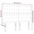 Miniatyrbillede 8 af 8: sengegavle 4 stk. 72x5x78/88 cm kunstlæder hvid