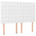 Miniatyrbillede 2 af 8: sengegavle 4 stk. 72x5x78/88 cm kunstlæder hvid