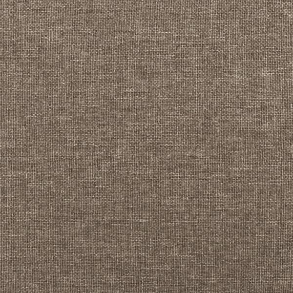 sengegavl med kanter 163x16x78/88 cm stof gråbrun