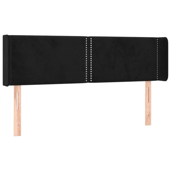 Korvatuki, musta, 147x16x78/88 cm, samettia