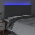 Pikkukuva 3 / 6: Sängyn pääty LED-valolla, tummanharmaa, 180x5x118/128 cm, kangas