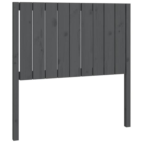 sengegærde 95,5x4x100 cm massivt fyrretræ grå