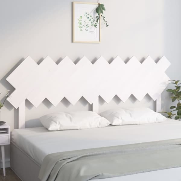 Sänggavel vit 178x3x80,5 cm massiv furu