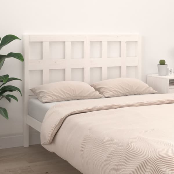 Sänggavel vit 185,5x4x100 cm massiv furu
