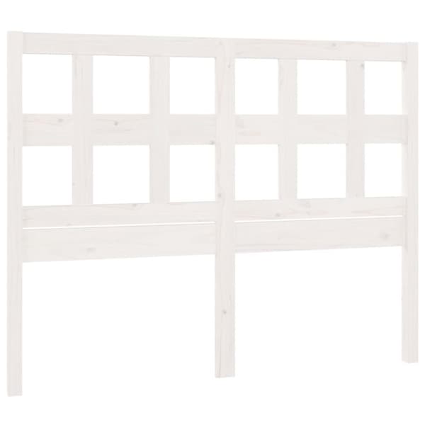Sänggavel vit 185,5x4x100 cm massiv furu