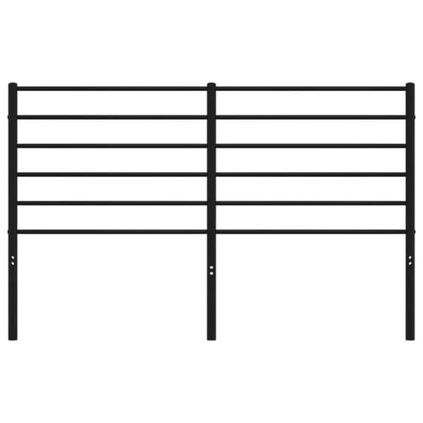 sengegavl 135 cm metal sort