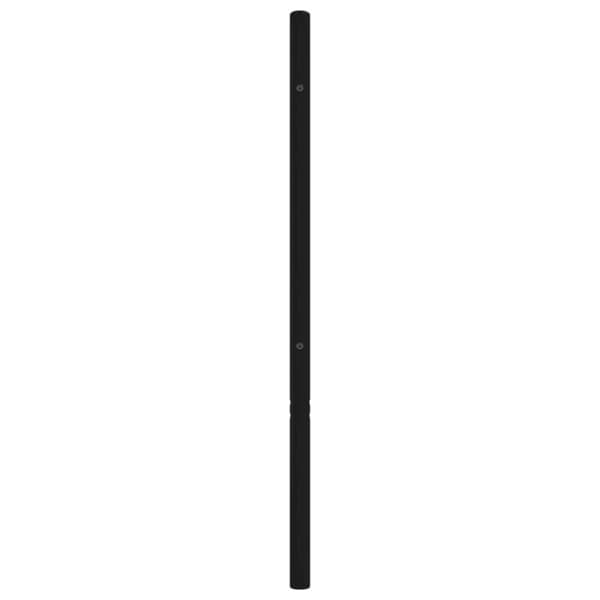 sengegavl 135 cm metal sort