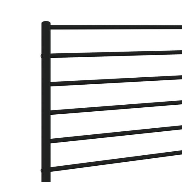 sengegavl 135 cm metal sort