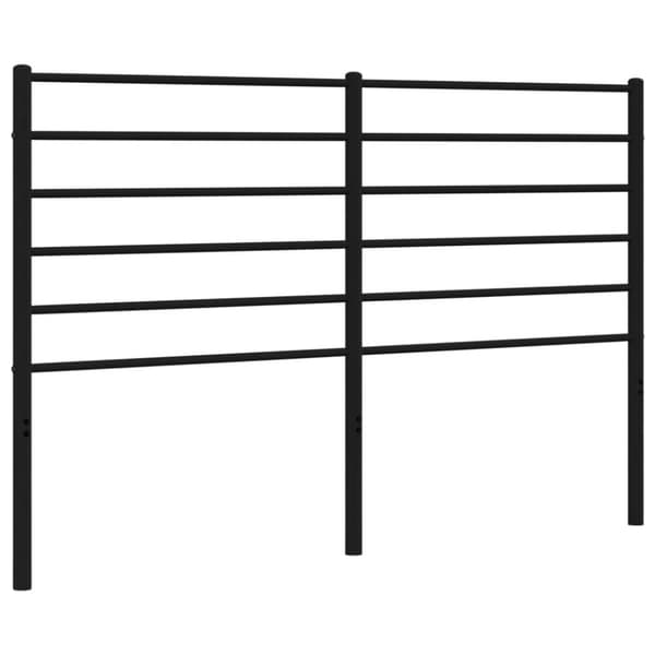 sengegavl 135 cm metal sort