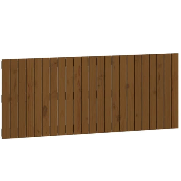 Sängynpääty seinälle hunajanruskea 147x3x60 cm täysi mänty