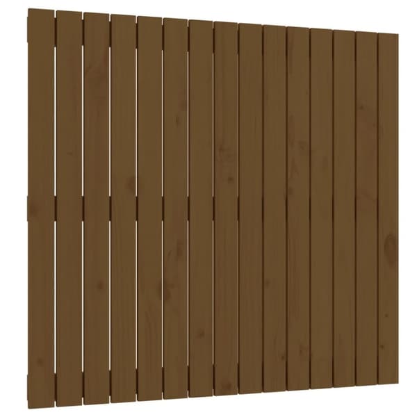 sengegavl 95,5x3x90 cm massivt fyrretræ gyldenbrun