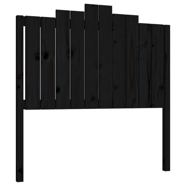 Sängynpääty musta 106x4x110 cm täysi mänty