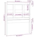 Pikkukuva 6 / 6: Sängynpääty hunajanruskea 95,5x4x100 cm täysi mänty