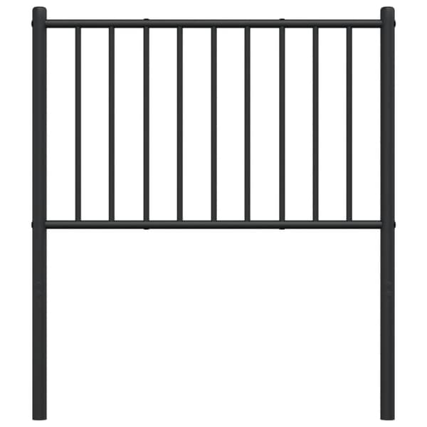 sengegavl 75 cm metal sort