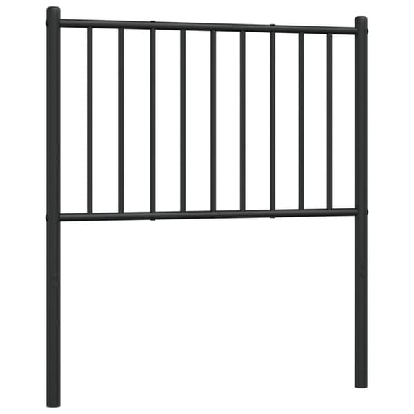 sengegavl 75 cm metal sort