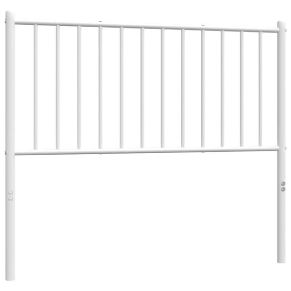 sengegavl 100 cm metal hvid