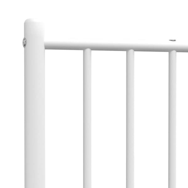 sengegavl 100 cm metal hvid