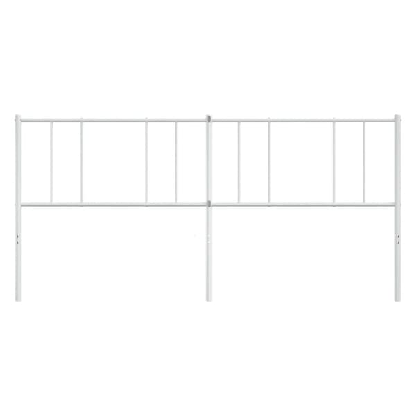 Metallinen sängynpääty valkoinen 180 cm