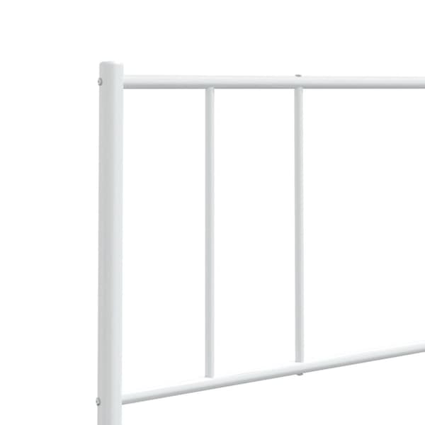 Metallinen sängynpääty valkoinen 180 cm