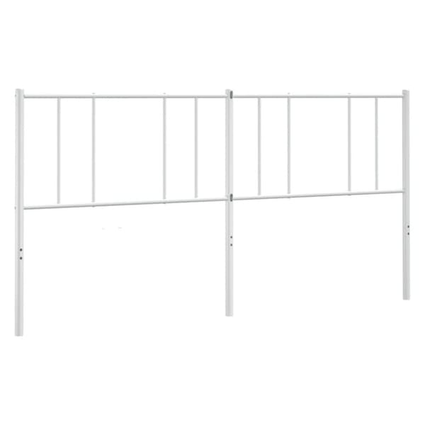 Metallinen sängynpääty valkoinen 180 cm