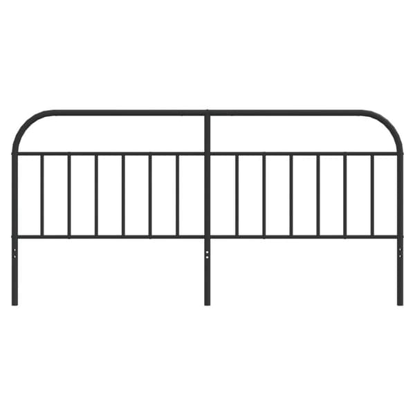 Metallinen sängynpääty musta 200 cm